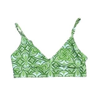 LA Hearts by Pacsun Lounge No‎ Show Green and White Bralette
